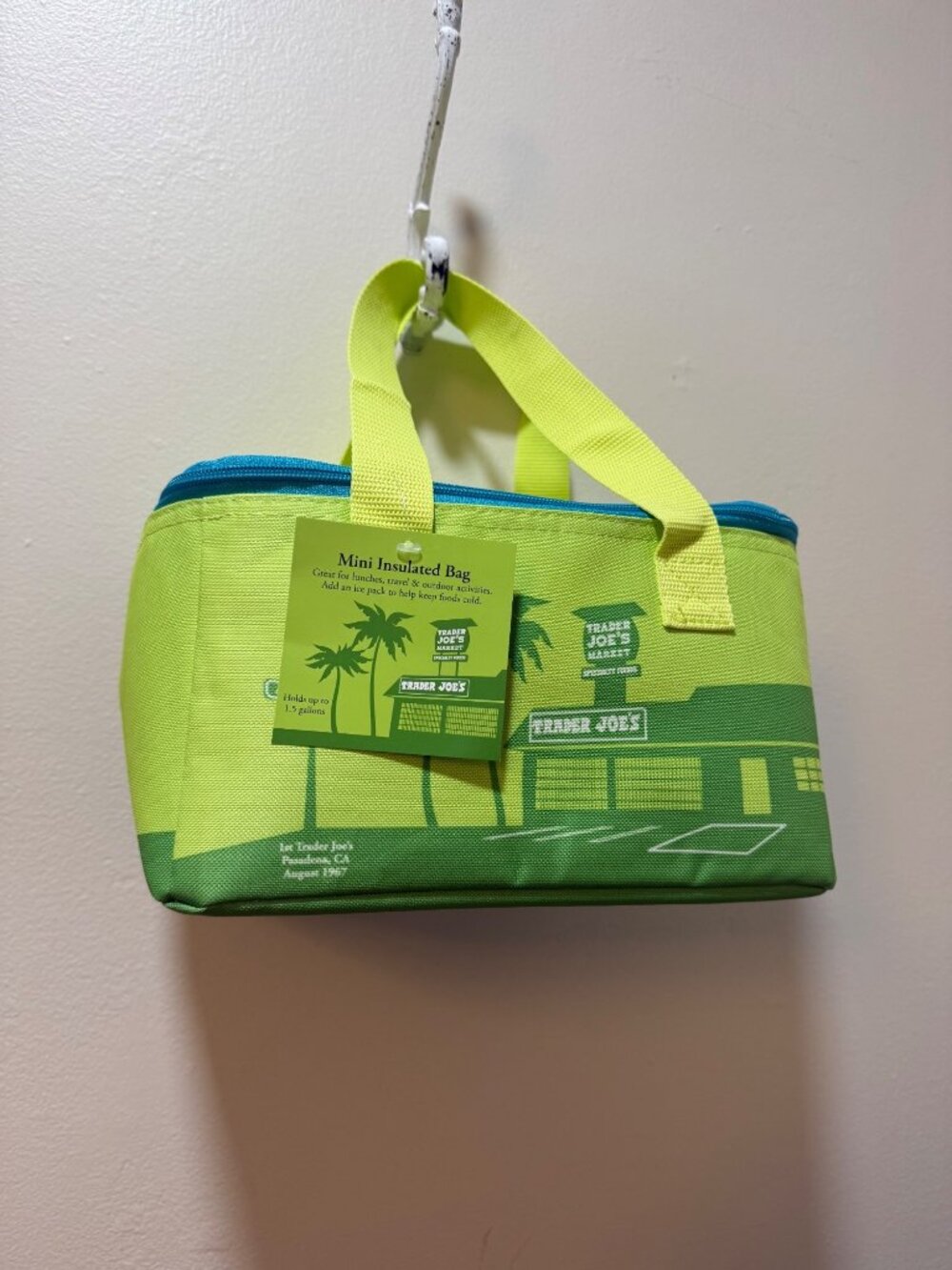 Trader Joe’s Mini Insulated Bag Spring 2026 In Hand Lime Green